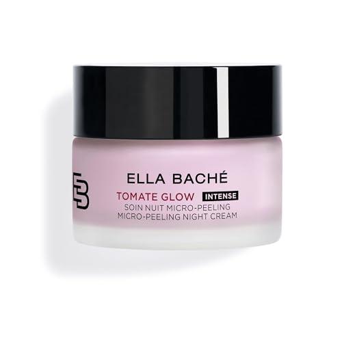 Ella Baché Tomate Glow mikropeeling na noc 50 ml – wygładzający krem na noc SOS dla promiennej, regenerowanej skóry – krem do twarzy z przeciwutleniaczami i AHA Trio