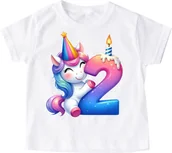 Koszulki dla dziewczynek - Koszulka na 2 urodziny dla dziewczynki - miniaturka - grafika 1