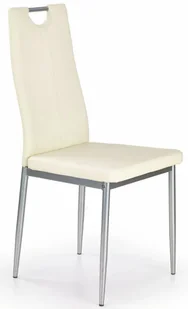 Kremowe metalowe krzesło tapicerowane E1-Z08 - Krzesła - miniaturka - grafika 1