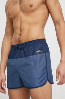 Kąpielówki męskie - Calvin Klein szorty kąpielowe kolor granatowy - grafika 1