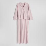 Piżamy damskie - Reserved - Wzorzysta dwuczęściowa piżama - Różowy - miniaturka - grafika 1