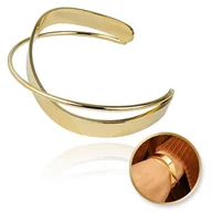 Bransoletki - Bransoletka na rękę stal chirurgiczna pozłacana 14k złotem, regulowana BST1543 - miniaturka - grafika 1