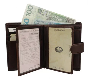 Portfel Męski Skórzany EL FORREST Skóra Bydlęca Duży Pionowy Z Zapięciem Dwa Skrzydełka RFID 852 R 22 12,5 x 10 x 2 [cm] - Portfele - miniaturka - grafika 3