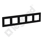 Klawisze i ramki - Legrand Ramka pięciokrotna Niloe Step 863595 86 x 370 mm czarny - miniaturka - grafika 1