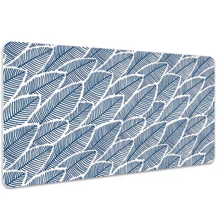 Podkładka na biurko Liście na niebiesko 100x50 cm - Podkładki na biurko - miniaturka - grafika 1