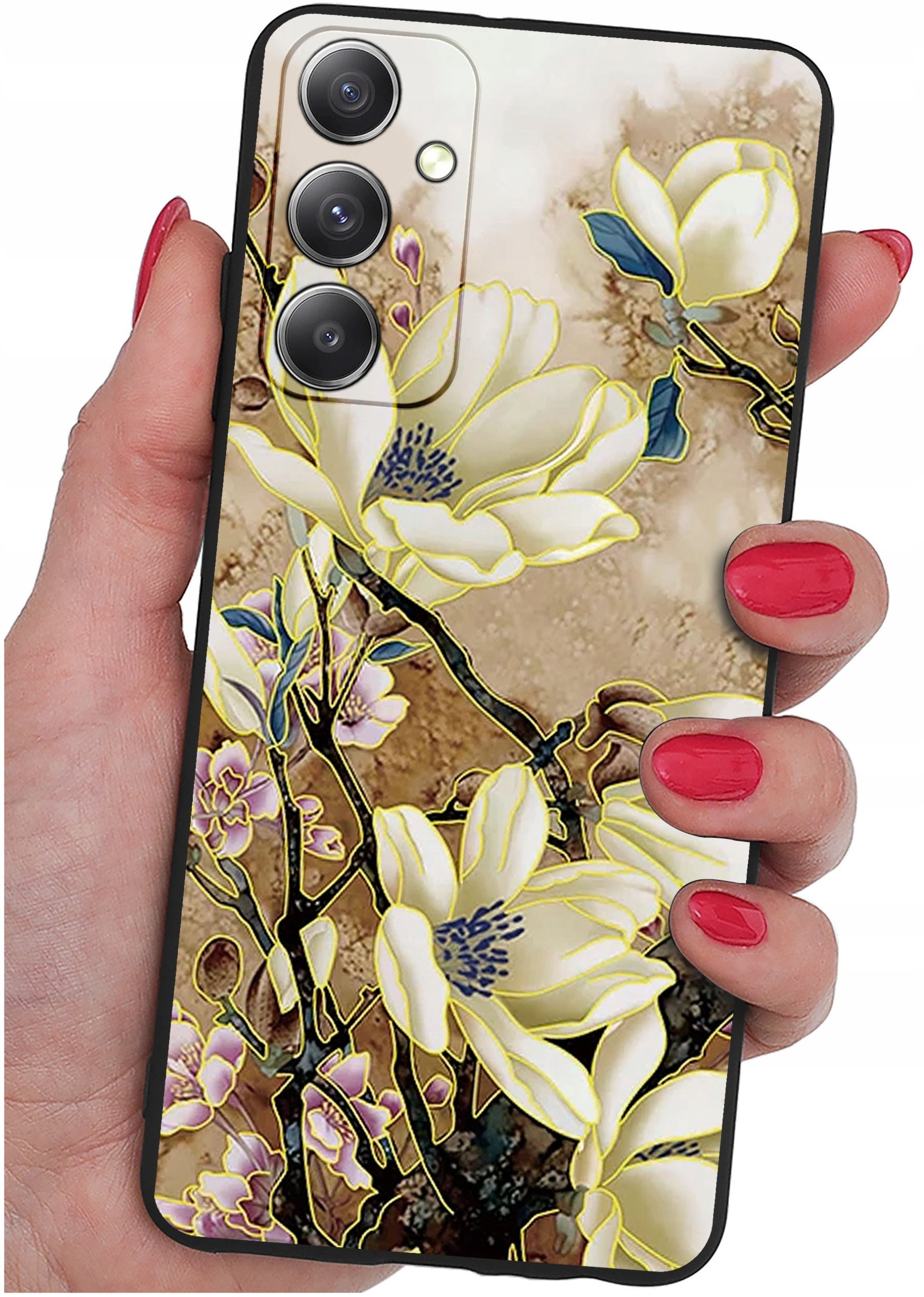 ETUI do Samsung Galaxy M23 5G WZORYSILIKONOWE MATT CASE + SZKŁO 9H