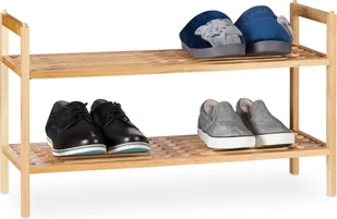 relaxdays stojak na buty orzech włoski - Szafki na buty - miniaturka - grafika 1