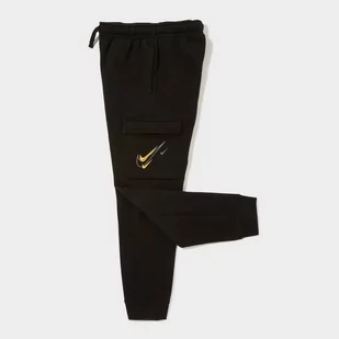 NIKE SPODNIE SOS FLC CRGO PANT BLK/GLD CZARNY DX2299-011 - Nike - Spodnie sportowe damskie - miniaturka - grafika 1