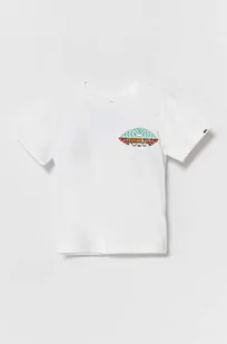 Quiksilver t-shirt bawełniany dziecięcy TROPICALFADEBOY kolor biały z nadrukiem - Koszulki dla chłopców - miniaturka - grafika 1