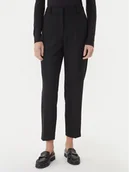 Spodnie damskie - Tommy Hilfiger Spodnie materiałowe WW0WW48355 Czarny Straight Fit - miniaturka - grafika 1