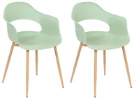 Krzesła - Zestaw 2 krzeseł jasnozielony UTICA - miniaturka - grafika 1