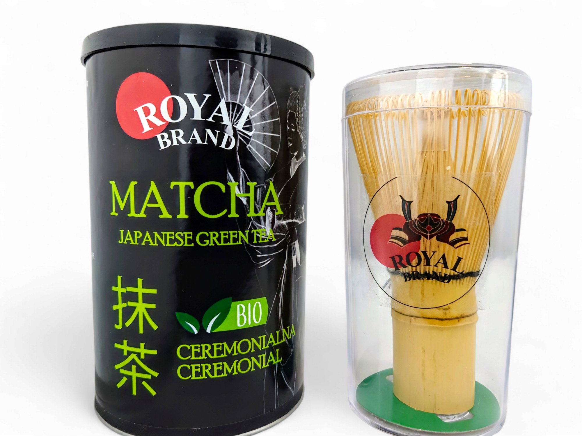Zestaw Do Herbaty Matcha Ceremonialna Bio 100 g z Miotełką Chasen Bambusową