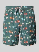 Kąpielówki męskie - Spodenki kąpielowe z elastycznym pasem - miniaturka - grafika 1