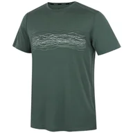 Koszulki sportowe męskie - Koszulka męska MOOA Merino Lyolite Waves 150 Short Rozmiar: XXL / Kolor: zielony - miniaturka - grafika 1
