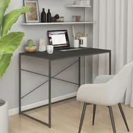 Biurka - shumee Biurko komputerowe czarne 110x60x70 cm płyta wiórowa - miniaturka - grafika 1