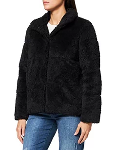 VERO MODA Vmcozyfelicity Short Teddy Jacket kurtka damska, czarny, M - Kurtki damskie - miniaturka - grafika 1