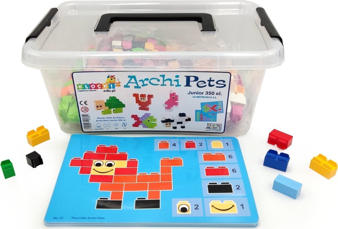 Little Architect Klocki edukacyjne Little Architect - Archi Pets Junior 350 el.