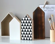 Dekoracje domu - 3 domki drewniane - miniaturka - grafika 1
