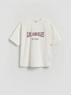 Reserved - T-shirt z nadrukiem - złamana biel - Koszulki dla chłopców - miniaturka - grafika 1