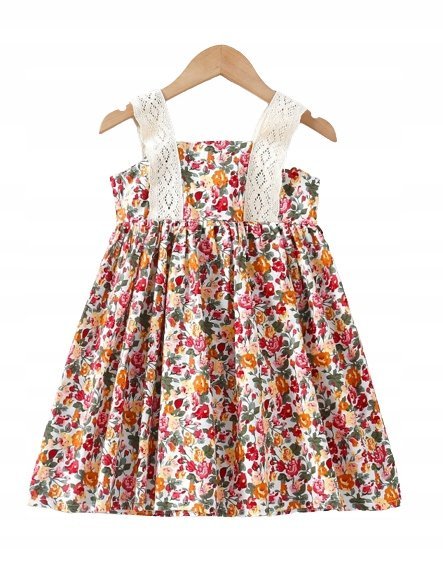 SHEIN SUKIENKA PROSTA DZIEWCZĘCA W KWIATY 90 VGS