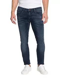 Spodnie męskie - Pioneer Spodnie męskie z 5 kieszeniami, stretch dżinsy, niebieskie/czarne, Fashion Vintage, 34 W / 36 L, Blue/Black Fashion Vintage, 34W / 36L - grafika 1