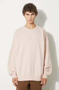 Vans bluza bawełniana Premium Classics LX Crew Fleece męska kolor różowy gładka VN000GBWBQL1 - Bluzy męskie - miniaturka - grafika 1