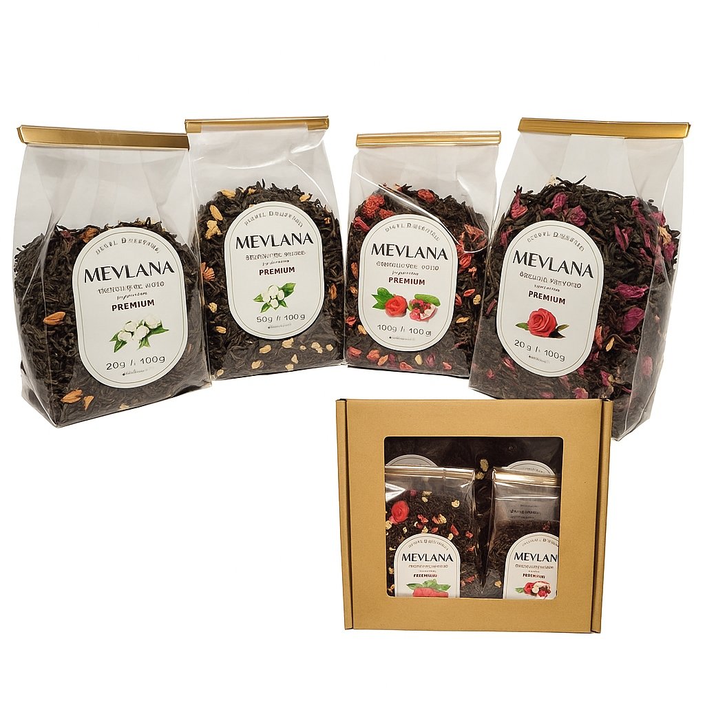 Zestaw 4 Herbat Tureckich Mevlana Premium 4x100g 400g Prezentowy