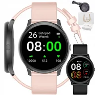 Smartwatch - Gino Rossi SW010 różowy/czarny - miniaturka - grafika 1