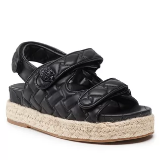 Espadryle damskie - Kurt Geiger Espadryle Orson Espadrille 8878200109 Black Leather - grafika 1