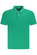 Koszulki męskie - PEPE JEANS MĘSKA KOSZULKA POLO Z KRÓTKIM RĘKAWEM ZIELONA - miniaturka - grafika 1