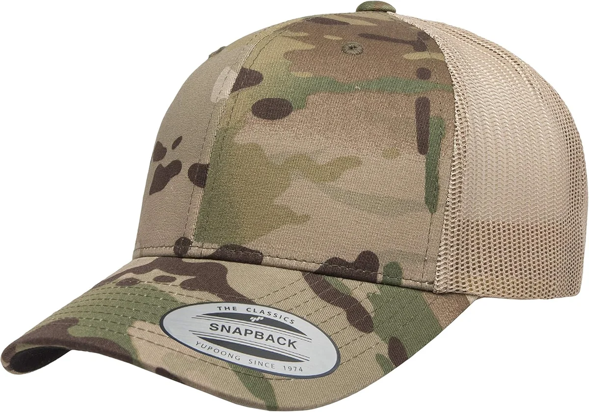 CZAPKA TRUCKER UNISEX RETRO WZÓR KAMUFLAŻ