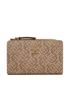 Portfele - Tommy Hilfiger Duży Portfel Damski Th Monoplay Leather Med 7 Wallet AW0AW17417 Brązowy - miniaturka - grafika 1