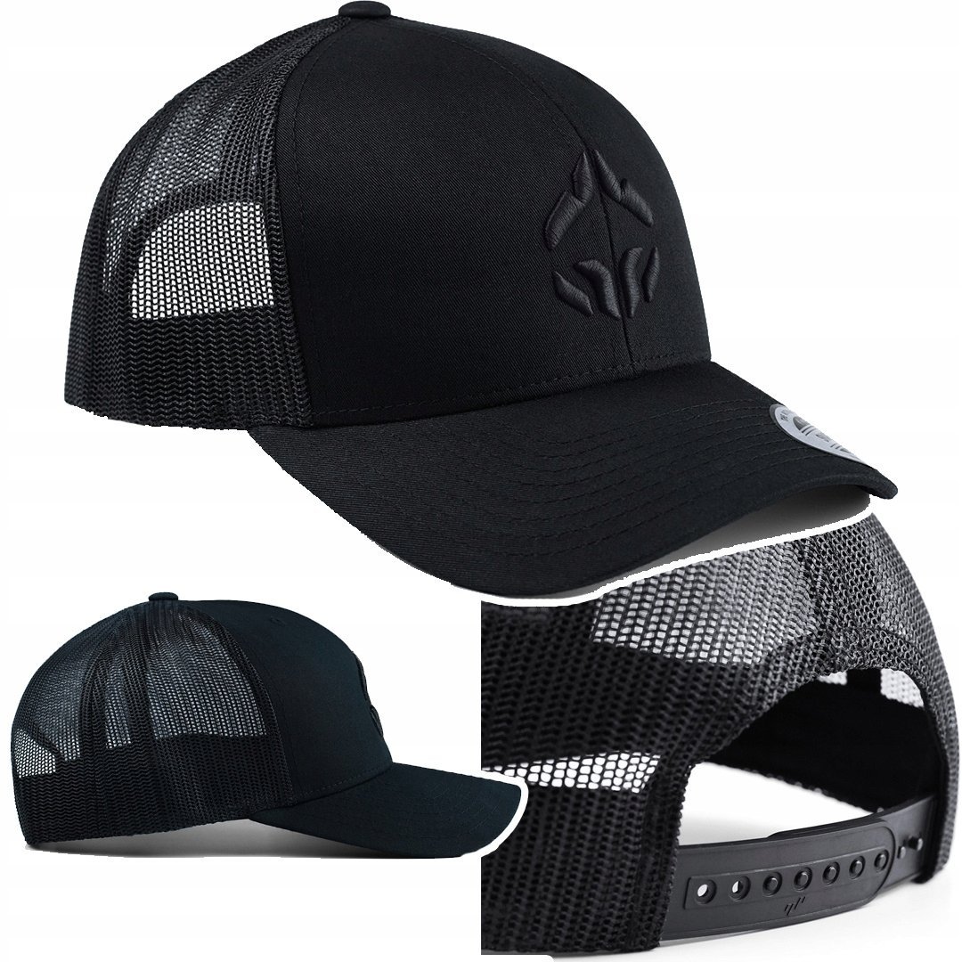 Czapka Z Daszkiem Ground Game Logo 3D Shadow Trucker Czarna R. Uniwersalny