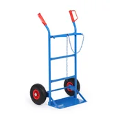 Wózki magazynowe - Wózek na 2 butle gazowe, 1089 x 676 x 453 mm, 100 kg - miniaturka - grafika 1