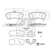 Klocki hamulcowe - Klocki hamulcowe - komplet FEBI BILSTEIN 176871 - miniaturka - grafika 1