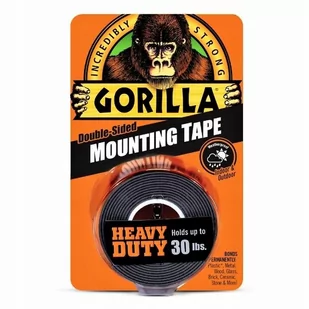 Gorilla Glue Gorilla taśmy klejącej 3044201 o długości 1,5 m czarna Heavy-Duty-montażu srebrna taśma klejąca 3044201 - Taśmy klejące - miniaturka - grafika 1
