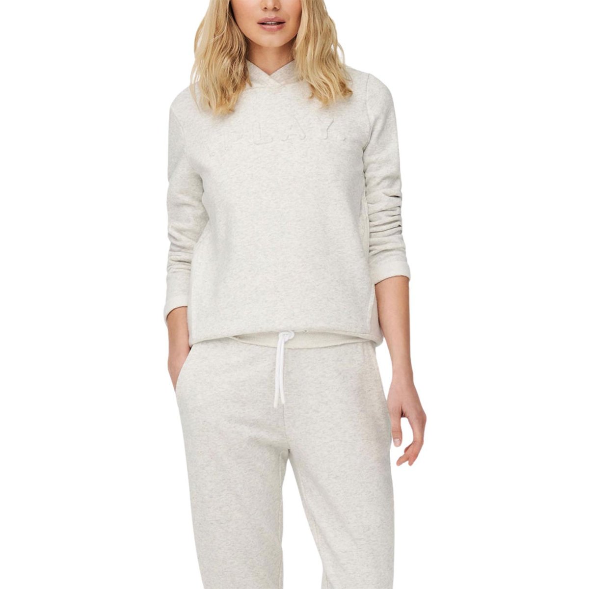 Bluza damska Only Play z kaputrem dresowa niebieska-S