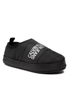 Klapki i japonki damskie - Calvin Klein Jeans Kapcie Home Shoe Slipper W Warm Lining YW0YW00412 Czarny - grafika 1