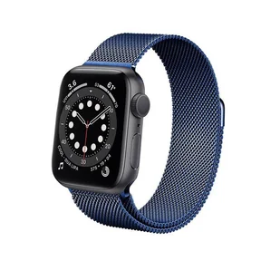 Crong Milano Steel – Pasek ze stali nierdzewnej do Apple Watch 38/40/41 mm (granatowy) - Akcesoria do smartwatchy - miniaturka - grafika 2