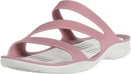 Moda i Uroda OUTLET - Crocs Damskie sandały Swiftwater W Flat, Cassis perłowy biały, 33/34 EU - miniaturka - grafika 1