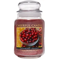 Świece - Cheerful Candle duża świeca zapachowa w szklanym słoju 2 knoty 24 oz 680 g - Cranberry Orange - miniaturka - grafika 1