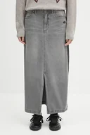 Spódnice - adidas Originals spódnica jeansowa Denim Long Skirt kolor szary maxi prosta JW2659 - miniaturka - grafika 1