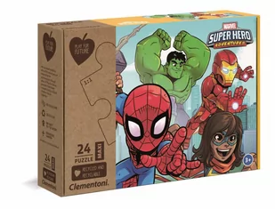Clementoni Puzzle 24 Maxi Play For Future Marvel Superhero - Puzzle - miniaturka - grafika 2