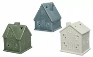 Ozdoby bożonarodzeniowe - Świecznik porcelanowy domek figurka świąteczna 12,5x15,5 cm 1szt - miniaturka - grafika 1