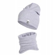 Czapki dla dzieci - Czapka Dziecięca Wiosenna Jesienna Komin Komplet Bawełna Dla Dzieci 48-56 - miniaturka - grafika 1