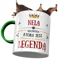 Kubki - Kubek Zielony Dla Neli Żony Koleżanki Prezent z Nadrukiem ze Zdjęciem + Opakowanie na prezent (wzór 04) - miniaturka - grafika 1