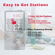 Radia - Małe radio przenośne, mini radio przenośne z funkcją nagrywania, ładowalne, czerwone - miniaturka - grafika 1