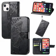 Etui i futerały do telefonów - Pokrowiec König Design kompatybilny z Apple iPhone 13 mini - skórzany pokrowiec na telefon komórkowy - czarny - miniaturka - grafika 1
