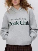 Bluzy damskie - Reserved - Bluza z nadrukiem - jasnoszary - miniaturka - grafika 1