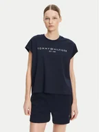 Koszulki i topy damskie - Tommy Hilfiger T-Shirt WW0WW46113 Granatowy Regular Fit - miniaturka - grafika 1